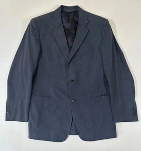 John Varvatos Made in Italy Navy Blue Mens Size 52 Pinstripe Blazer - Picture 1 of 13