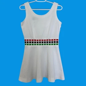 Vintage Court 1 Tennis A-Linie Minikleid 70er Gr. 11/12 weiß Union Tag Preppy - Bild 1 von 19