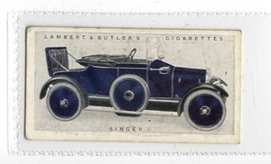 (Jy849-100) Lambert & Butler,Motor Cars A Series,Singer,1922 #7