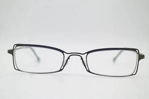 Vintage Brille L.A. Eyeworks MWADI 465 Titanium Blau Türkis Eckig Brillengestell - Picture 1 of 6