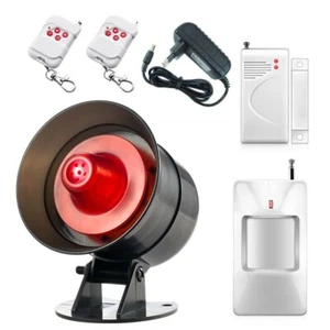 Allarme wireless + sensore PIR + sensore finestra + sirena 110 dB + telecomando - Foto 1 di 12