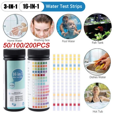 100/50pcs Chlorine Dip Test Strips SPA Hot Tub Swimming Pool PH Tester Paper US. - Image 1 of 4