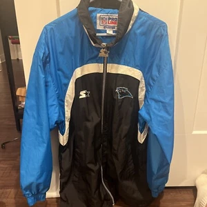 Giacca a vento vintage Starter NFL Pro Line cappotto Carolina Panthers M - Foto 1 di 10