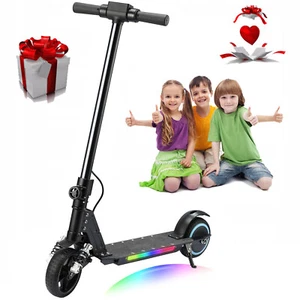 Electric Scooters For Kids Ages 8-12 UK E-Scooter Black 14km/h LED Display Light - Picture 1 of 10