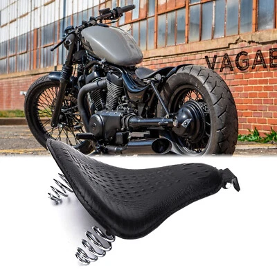 For Suzuki Intruder 1500 1400 800 700 Bobber Solo Seat Black Driver Seat Cushion - Image 1 of 4