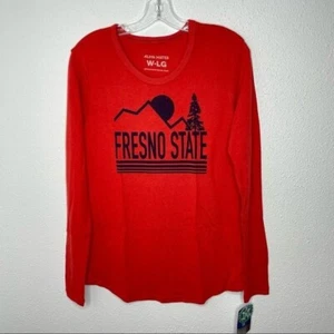 Neu Fresno State Alma Mater NCAA rotes Langarmshirt in Größe Large - Bild 1 von 5