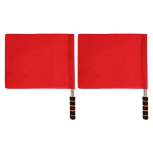 2 un. Banderas de mano Banderas de señal de tráfico Banderas de señal de advertencia de árbitro Deportes - Imagen 1 de 12