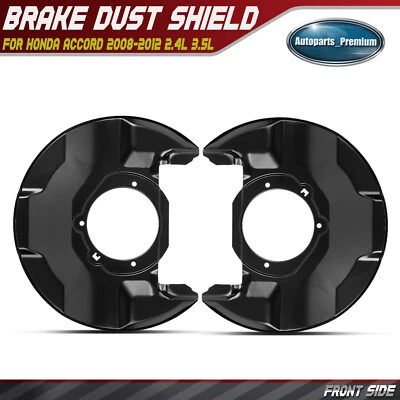 2xFront Left & Right Side Brake Dust Shield for Honda Accord 2008-2012 2.4L 3.5L - Image 1 of 4
