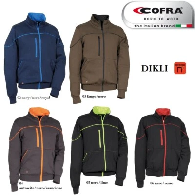 Felpa lavoro COFRA mod DIKLI 100% cotone, 380 g/m² edilizia industria logistica