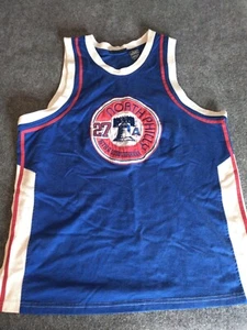 Vintage 90's Starter Asphalt Legend Men's Philadelphia 76ers Philly Jersey Sz L - Picture 1 of 10