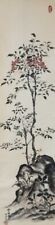 Q1891 Japanese Hanging Scroll KAKEJIKU Vintage Hand Paint Paper Tree Signed
