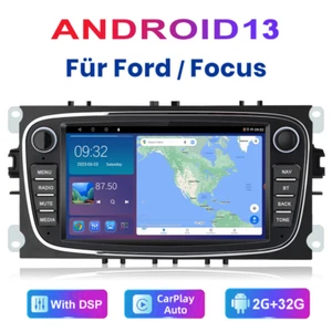 32GB Autoradio Für Ford Focus Mondeo C-MAX Galaxy GPS Navi DSP CarPlay Rückfahrk - Bild 1 von 13