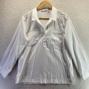 Blusa Camisa Chicos Para Mujer 1 Mediana Blanca Cuello en V Popover Elastizada Sin Planchar - Imagen 1 de 17