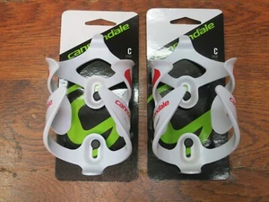 NUEVO JUEGO JAULA BOTELLA AGUA LIGERA CANNONDALE (2) BLANCO Y ROJO - Imagen 1 de 6