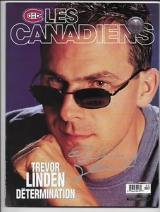 Signed Trevor Linden Montreal Canadiens Autographed Les Canadiens Magazine - Picture 1 of 3