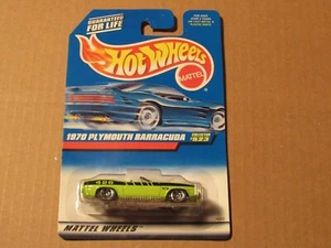 Hot Wheels 1997 1970 Plymouth Barracuda #523 Green New Sealed - Picture 1 of 2