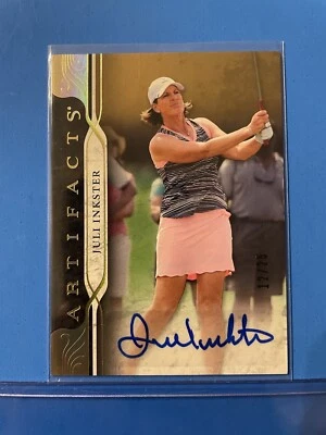 2021 Upper Deck Artifacts Gold Spectrum Auto /25 Juli Inkster #40 Auto - Image 1 of 3