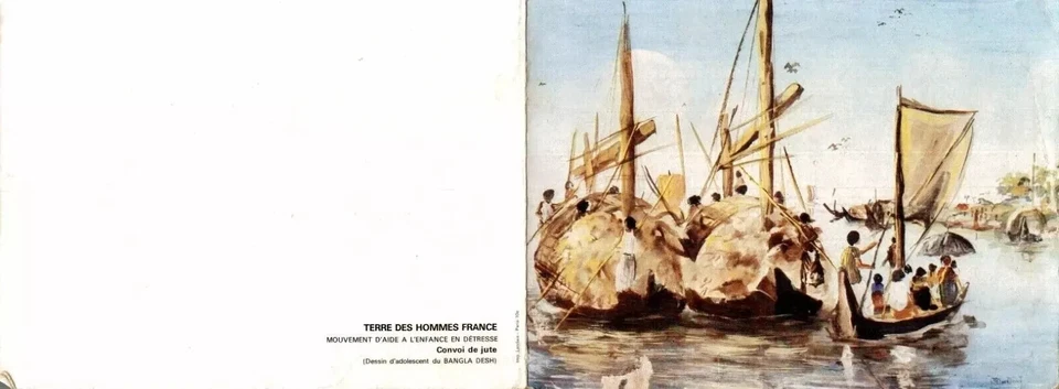 Tarjeta de felicitación Bangladesh usada francesa Foto 1 de 1