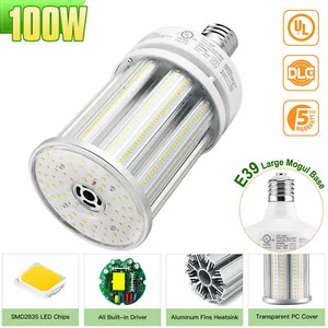 E39 Mogul Base LED Retrofit High Bay Garage Lighting 100W Corn Light Bulbs 5000K - Picture 1 of 12