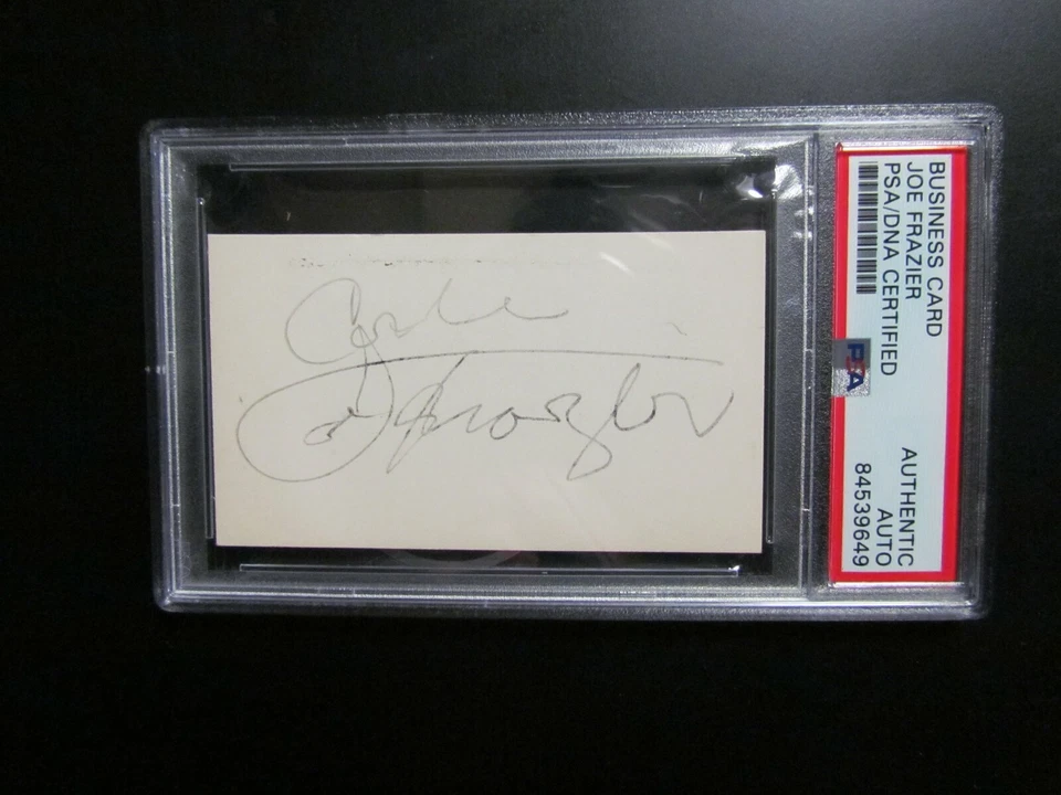 Joe Frazier Signed Business Card PSA Encapsulated 2 - Image 1 of 3