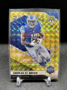 Panini Mosaic Amon-Ra St. Brown 2021 RC #328 mosaico amarillo reactivo - Leones - Imagen 1 de 2