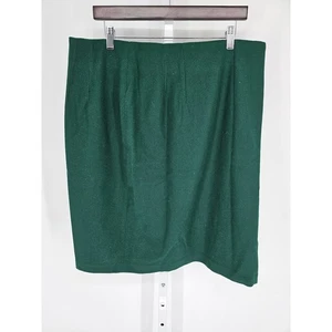 Vtg Savannah Womens Sz 20 Midi Length Pencil Skirt 100% Wool Green - Picture 1 of 3