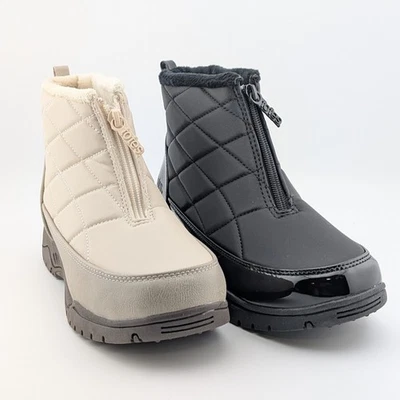 Totes Superior Womens Winter Boots Black or Taupe Waterproof Faux Fur Lined Snow - Image 1 of 4