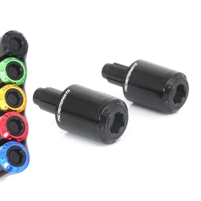 ATOM Black Aluminum Bar Ends For RSV4 1000 R RR 20 19 18 17 16 15 14 13-09 - Image 1 of 4