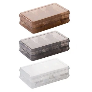 Compact 2 Layer Plastic Jewelry Organizers Box Sturdy Storage for Rings Earrings - Picture 1 of 11