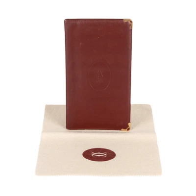 Must De Cartier Vintage bifold wallet Bordeaux Leather - Image 1 of 4