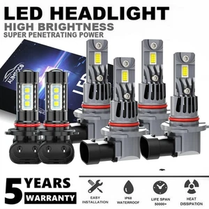 For Chrysler 300 C Sedan 4-Door 5.7L 2005-2009 LED High Low Bulbs+Fog Light Kit - Picture 1 of 20