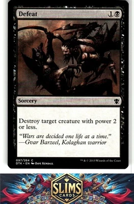 Magic the Gathering MTG Dragons of Tarkir Defeat #97 Buy 2 Get 1 - Image 1 of 2