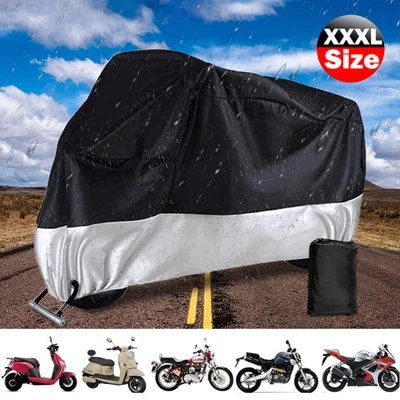 NEVERLAND Motorrad Abdeckung XXXL Motorradplane Abdeckplane Cover Wasserdicht Schneefest