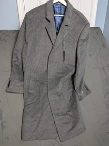 Michael Kors Madison soprabito uomo 44L grigio scuro erica lana cashmere $495 - Foto 1 di 16