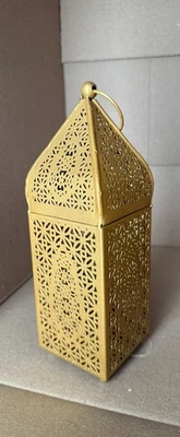 Moroccan Style Gold Colored Metal Lantern - Image 1 of 4