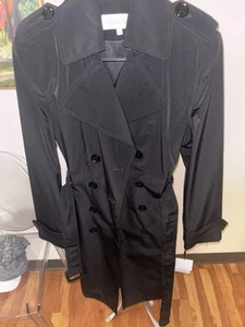 Calvin Klein Black Women’s Trench Coat, Water repellent New with the Tags - Picture 1 of 20
