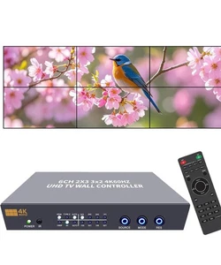 ISEEVY 4K60 UHD Video Wall Controller HDMI USBC 2x3 3x2 2x2 6x1 Display Splitter - Picture 1 of 8