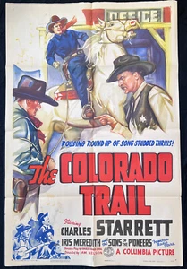 COLORADO TRAIL (1938) Litografia in pietra 1S, CHARLES STARRETT & FIGLI DEI PIONIERI! - Foto 1 di 2