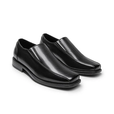 Men's Classic  Slip on Dress Oxfords Loafers Formal Business Wedding Shoes Black - Image 1 of 4