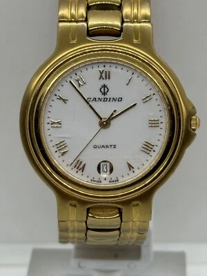 Часы наручные кварцевые швейцарские Candino 2.430.0.0.60 водонепроницаемые дневные золотистые 50 м - Изображение 1 из 4