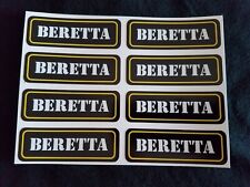 (8) Adhesive Vinyl Sticker Decal Labels For Ammo Ammunition Cans.  BERETTA .