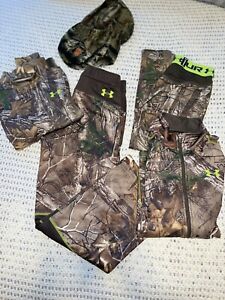 Under Armour Camouflage Hunting Sport Pants Shirt Jacket Boys Youth Lot