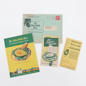1949 Calavo Avocado Recipes Cookbook Promotional Packet 2 cent Jefferson stamp - Picture 1 of 9