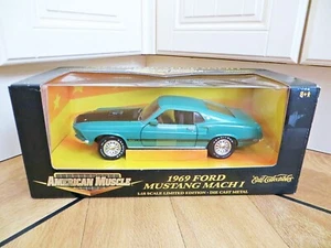 ERTL AMERICAN MUSCLE 32265 '1969 FORD MUSTANG MACH 1' VERDE. 1:18 sin usar, en caja/en caja - Imagen 1 de 8