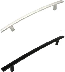 Modern Curved Subtle Arch Handle Pull for Kitchen, Cupboard, Dresser-Satin Nicke - Picture 1 of 8