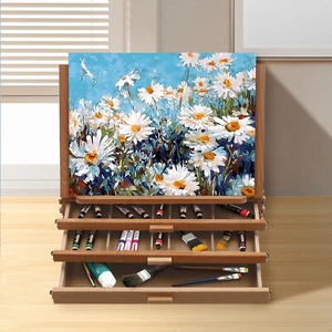 Caballete de caja de almacenamiento ajustable, soporte para tablero de pintura con cajones, caballete de caja de almacenamiento - Imagen 1 de 22