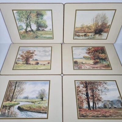 Clover Leaf Autumn Landscapes Place Mats Set Of 6 In Original Box - Image 1 of 4