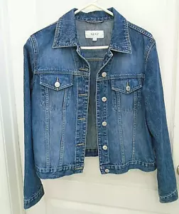 NEXT Denim Jean Jacket UK 14 EU 42 Fit like US Women's Medium SZ 6 - Picture 1 of 5