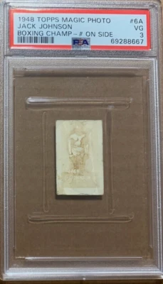 1948 Topps Magic Photo Boxing #6A Jack Johnson PSA 3 Low Pop - Image 1 of 4