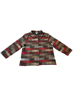 Christopher & Banks Checkered Warm Dressy-Casual Collared Jacket Women's Size XL - Image 1 of 4